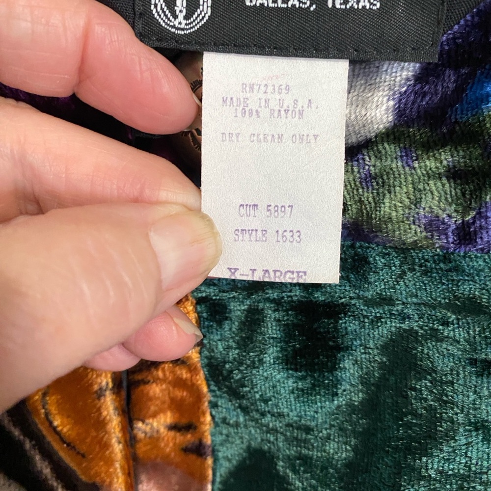 Colorful Patchwork Velvet Jacket VINTAGE EUC - Picture 3 of 9